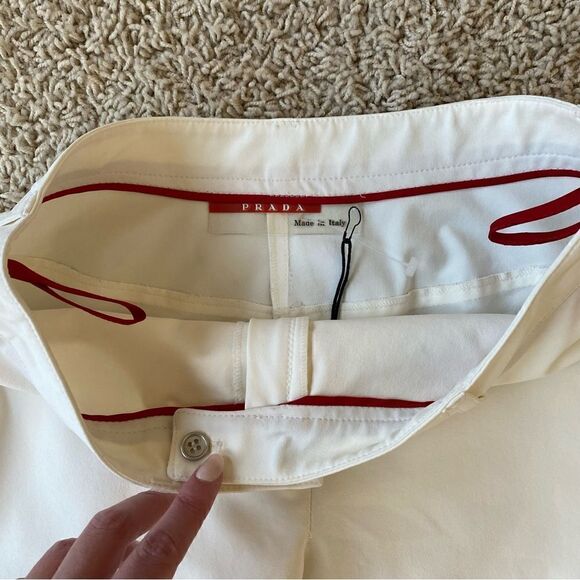 Men’s Prada Sport Pants White NWT US SIZE 28 XS - Picture 2 of 4